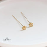 T-pin Flower Copper Clad 14k18k DIY Jewelry Earrings Materials