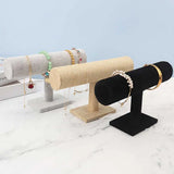 T-shaped Bracelet Chain Watch Velvet Display Stand