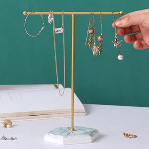 T-shaped Earrings Display Stand Necklace Watch Jewelry Ring Counter