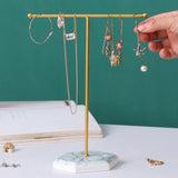 T-shaped Earrings Display Stand Necklace Watch Jewelry Ring Counter