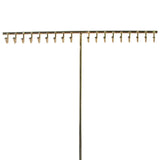 T-shaped Jewelry Organizer Stand with Wood Base