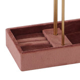 T-shaped Necklace Holder Jewelry Stand with Storage Tray, Organizer Rack