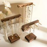 Wooden Walnut Jewellery Shelf Jewelry Display Stands Earring Bracelet Holder