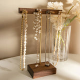 Wooden Walnut Jewellery Shelf Jewelry Display Stands Earring Bracelet Holder