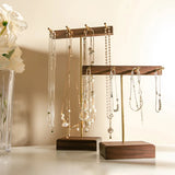 Wooden Walnut Jewellery Shelf Jewelry Display Stands Earring Bracelet Holder