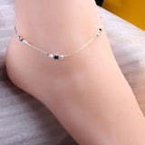 T11 Stainless Steel Round Bead Anklet Bracelet Summer Foot Jewelry
