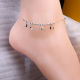 T11 Stainless Steel Round Bead Anklet Bracelet Summer Foot Jewelry