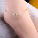 T11 Stainless Steel Round Bead Anklet Bracelet Summer Foot Jewelry