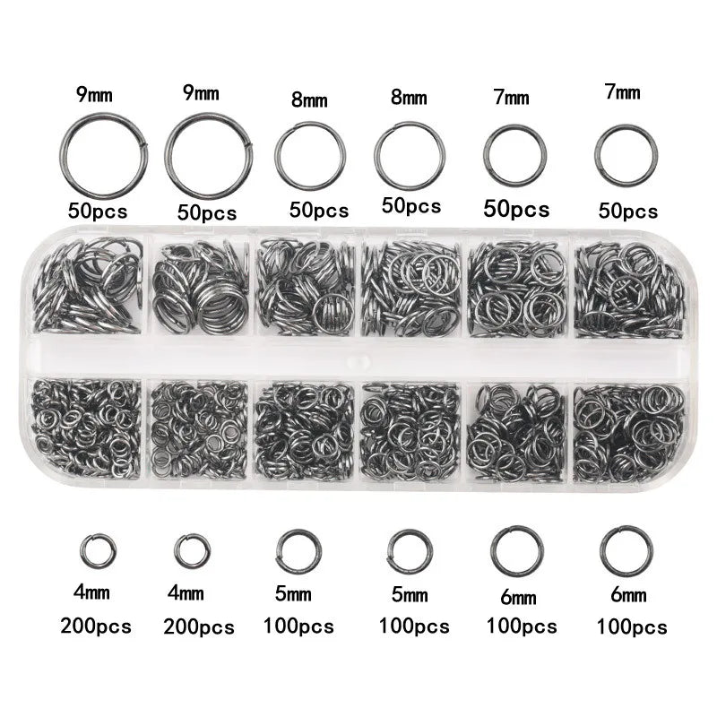 DIY Beads Cup Hook Jump Ring Jewelry Findings Set