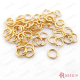 10g High Plated Brass Round Jump Rings 3x0.5mm 4x0.7mm 5x0.8mm 6x0.9mm 8x1.2mm