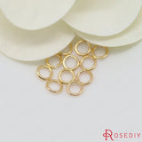 10g High Plated Brass Round Jump Rings 3x0.5mm 4x0.7mm 5x0.8mm 6x0.9mm 8x1.2mm