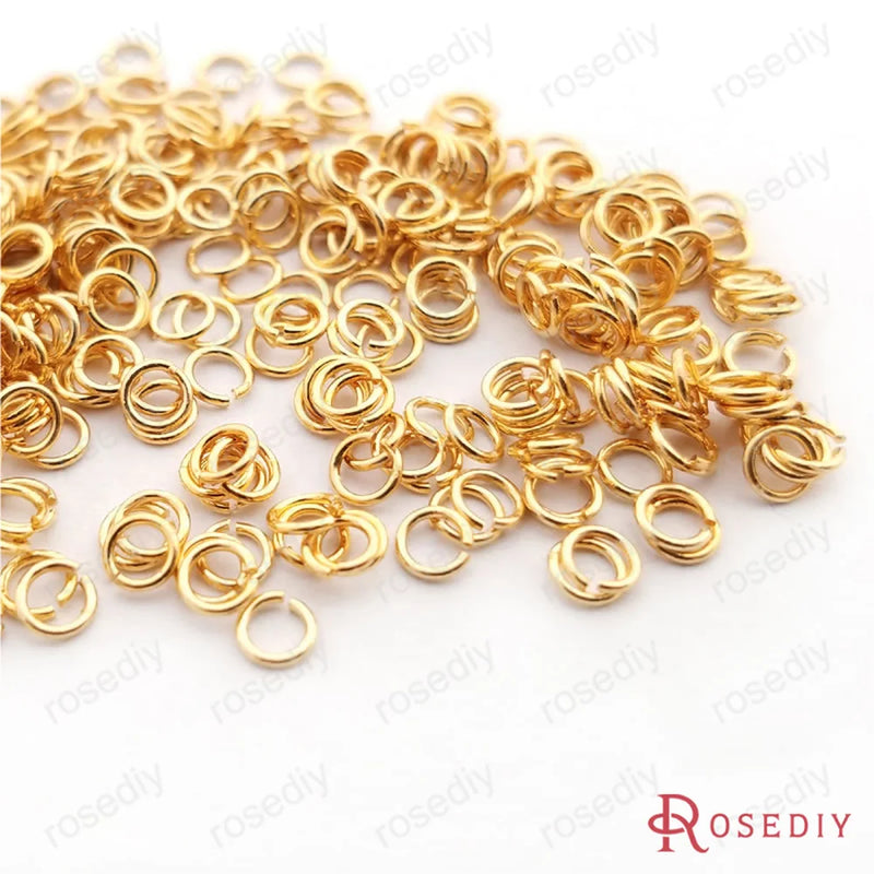 10g High Plated Brass Round Jump Rings 3x0.5mm 4x0.7mm 5x0.8mm 6x0.9mm 8x1.2mm