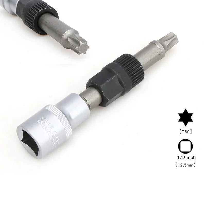 Alternator Pulley Socket Drill Bit 33 Teeth Remover Socket Wrench Tool