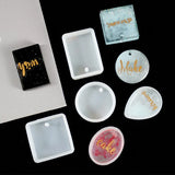 25 Pcs Crystal Epoxy Resin Mold Keychain Pendant Silicone Mould