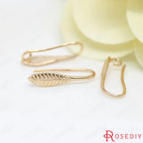 Wholesale Leaf Brass Earrings Hooks Diy Jewelry Findings