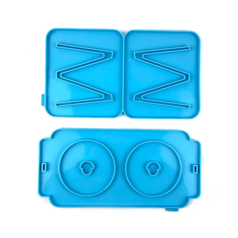 Adjustable Double Bowl Stand Mold for DIY and Dog Food Drinking