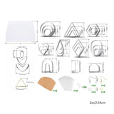 Polymer Clay Cutters Set - 27 Pcs Geometric Shapes with Earring Cards and Hooks