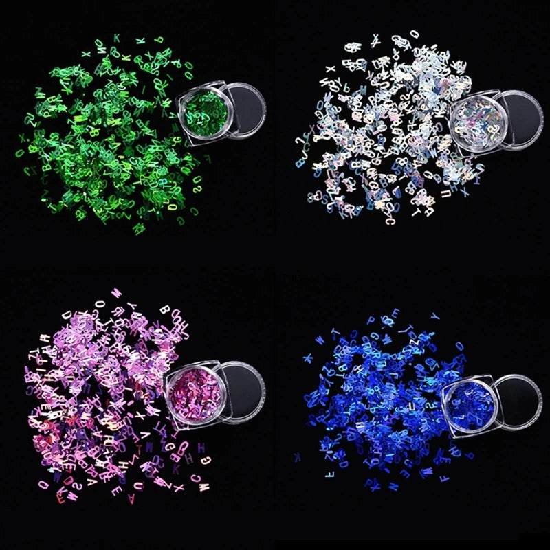 Christmas Glitter Nail Sequins Art Decals Charms Decor