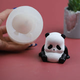 Lovely Panda Shape Soap Candle Mold Silicone Mold for Resin Candle Mold