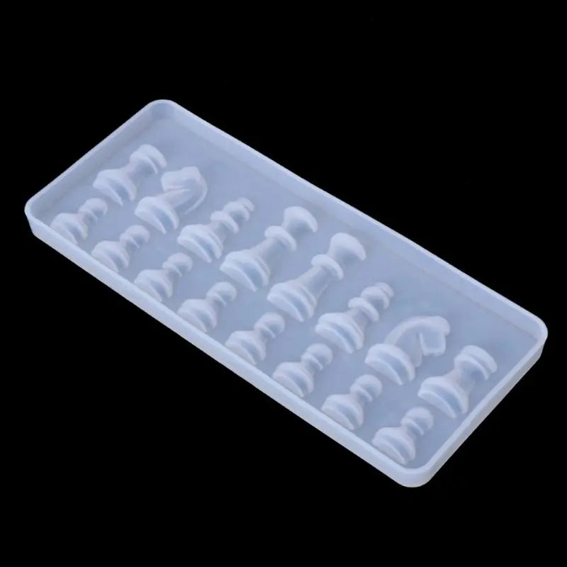 Garloy T84B Resin Casting Molds Set 3D Chess Clear Silicone Mold for Making