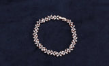 High-grade Rose Plated Stone 5A NSCD Tennis Bracelet