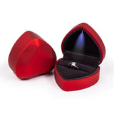 LED Wedding Ring Box with Velvet Lining - 6 Colors