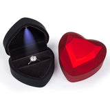 LED Wedding Ring Box with Velvet Lining - 6 Colors
