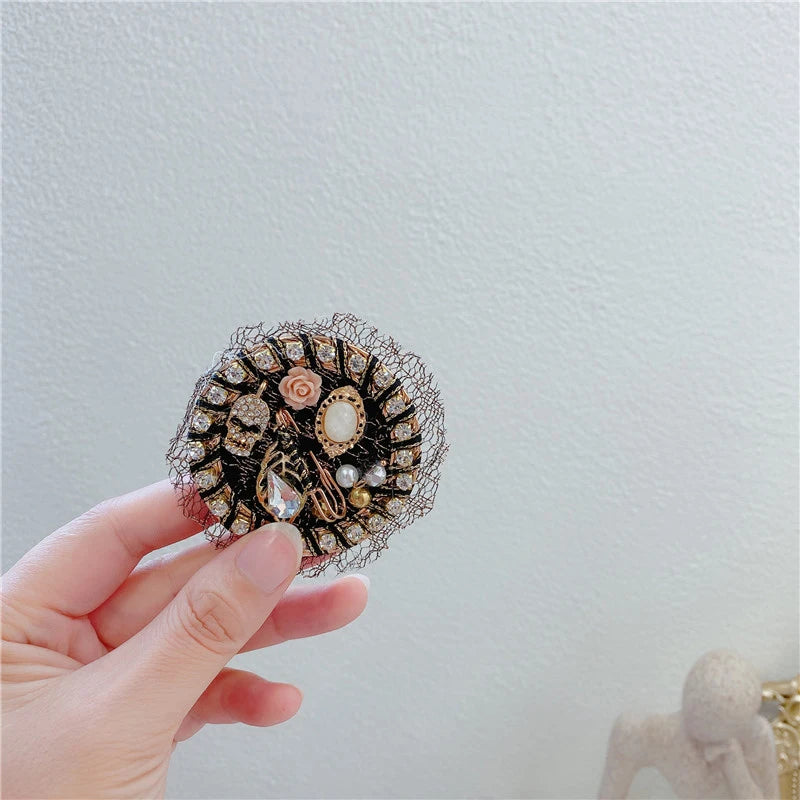 Palace Brooch Coat Accessories Pearl Brooch Buckle Collar Pin