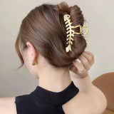 Fish Bone Hairpin Claw Clip Alloy Hair Accessories