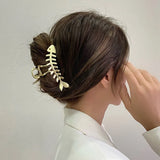 Fish Bone Hairpin Claw Clip Alloy Hair Accessories