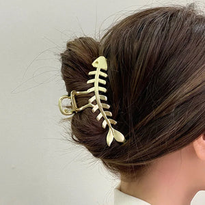 Fish Bone Hairpin Claw Clip Alloy Hair Accessories