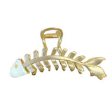 Fish Bone Hairpin Claw Clip Alloy Hair Accessories