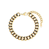 Green Cuban Chain Bracelets for Women