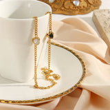 18K Plated CZ Heart Charm Cuban Bracelet