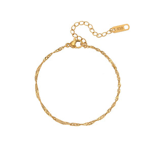 Waterproof Stainless Steel Minimal Braid Twist Chain