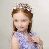 Crystal Rhinestone Daisy Flower-Girl Princess Crown