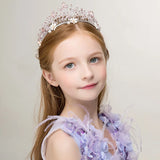 Crystal Rhinestone Daisy Flower-Girl Princess Crown