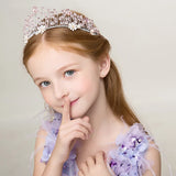 Crystal Rhinestone Daisy Flower-Girl Princess Crown