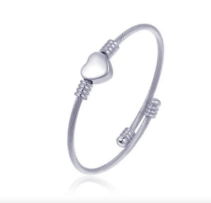 TB5 Stackable Bangles Jewelry Stainless Steel Adjustable Bracelets