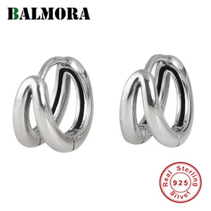 TBALMORA S925 Sterling Silver Hollow U Shape Earrings For Women