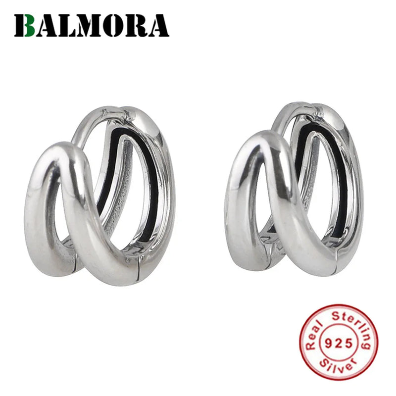 TBALMORA S925 Sterling Silver Hollow U Shape Earrings For Women