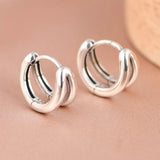 TBALMORA S925 Sterling Silver Hollow U Shape Earrings For Women