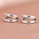 TBALMORA S925 Sterling Silver Hollow U Shape Earrings For Women