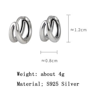 TBALMORA S925 Sterling Silver Hollow U Shape Earrings For Women