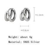 TBALMORA S925 Sterling Silver Hollow U Shape Earrings For Women