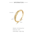 Moissanite Ring Women S925 Sterling Silver Plated 18k Wedding Band