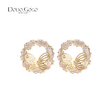 925 Silver Earrings Temperament Personality Versatile Cold Wind Ladies Jewelry