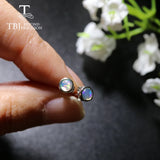 Round 4mm Natural Ethiopia Opal Earrings 925 Sterling Silver