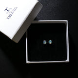 Round 4mm Natural Ethiopia Opal Earrings 925 Sterling Silver