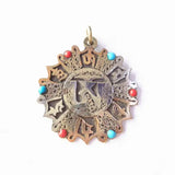 Tibetan Six Words OM Mantra Amulet Pendant for Men